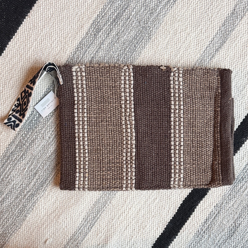 Cleo Gatzeli Large Woven Clutch Wristlet